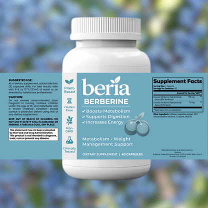 BERIA Berberine — Natural Support for Cravings, Blood Sugar & Metabolic Balance