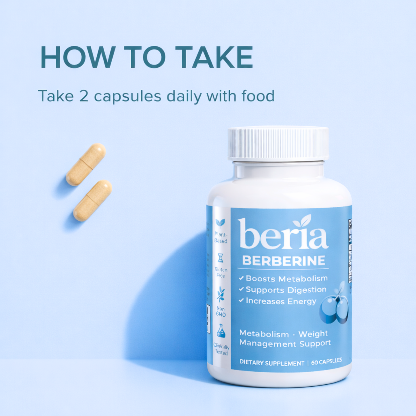 BERIA Berberine — Natural Support for Cravings, Blood Sugar & Metabolic Balance